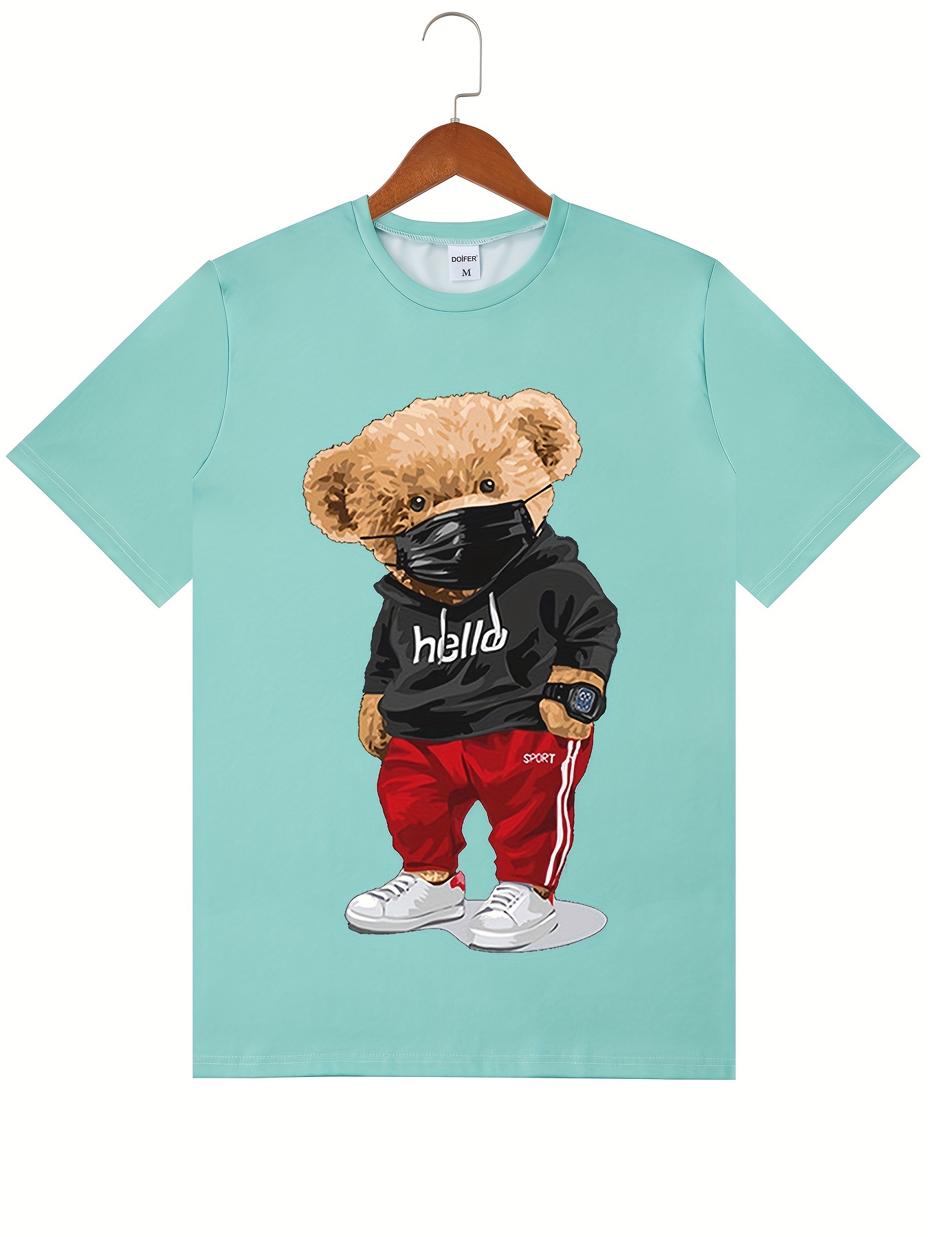 Supreme Men's Logo Bear Print T-Shirt