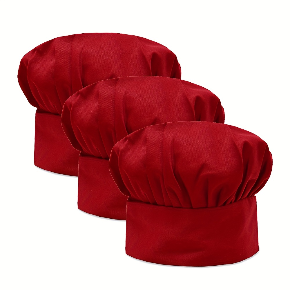 16 sombreros de chef para mujer redes para el cabello gorras de