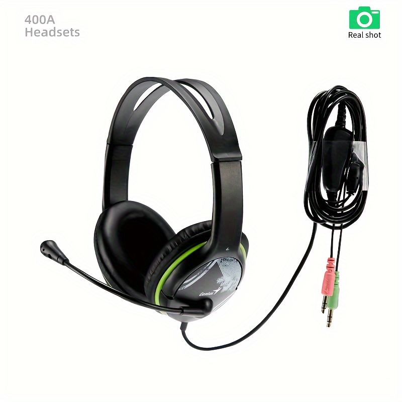 400ab computer gaming headset head mounted headset wired headset with microphone for desktop notebook wire controlled e sports headset