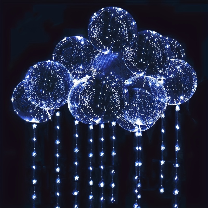 Transparent LED Balloons and Stand - 5pcs 20 inch balloon