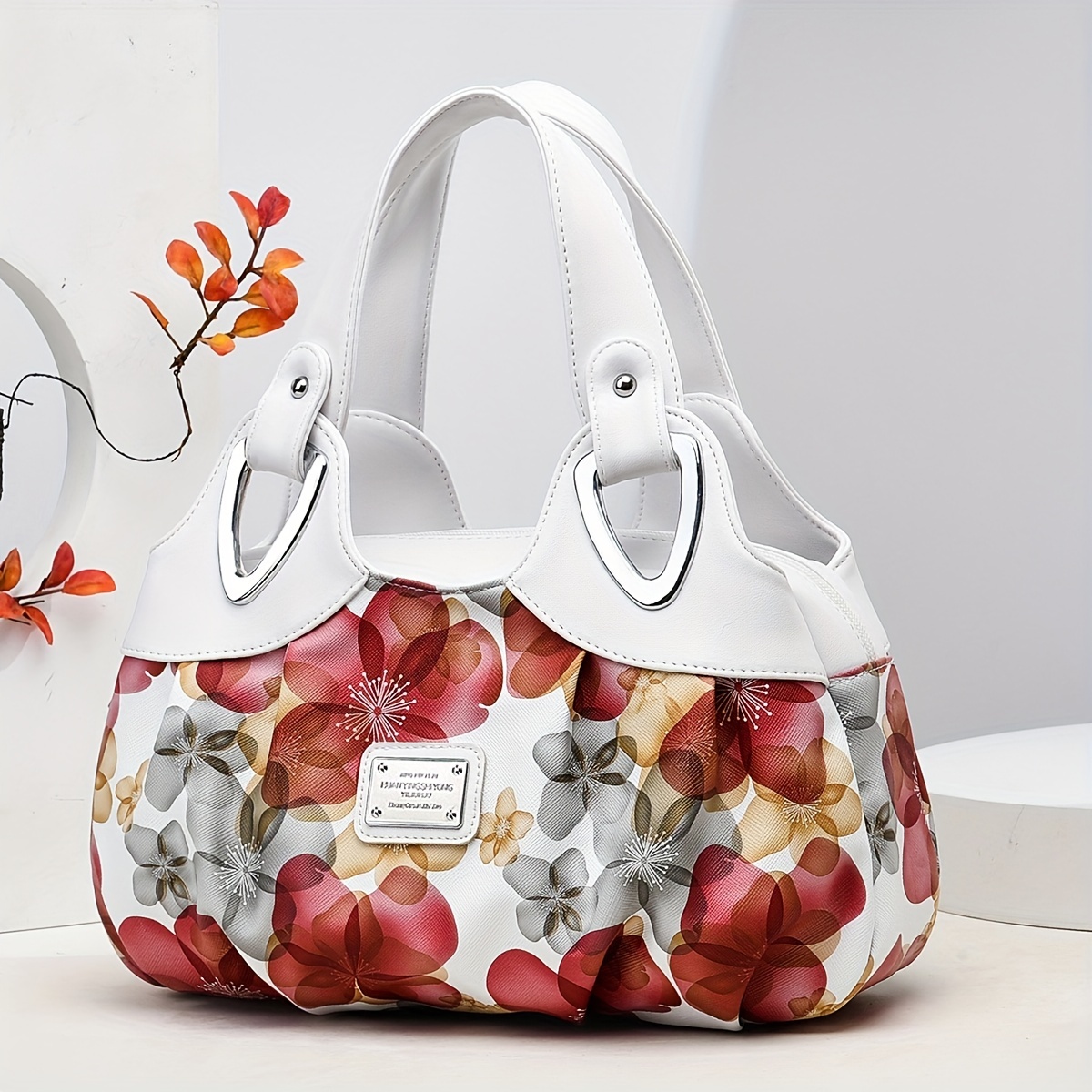 Floral Girl Shoulder Bag, White