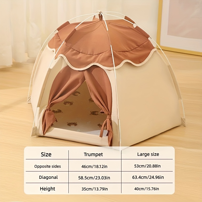 pet tent house summer breathable cat tent cat kennel removable and washable cat tent mat accessories details 0