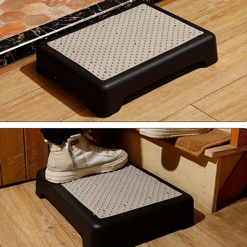 Taburete plegable de escalera de 2 escalones con pedal antideslizante  resistente y ancho, taburete para adultos, ligero, portátil, de aluminio