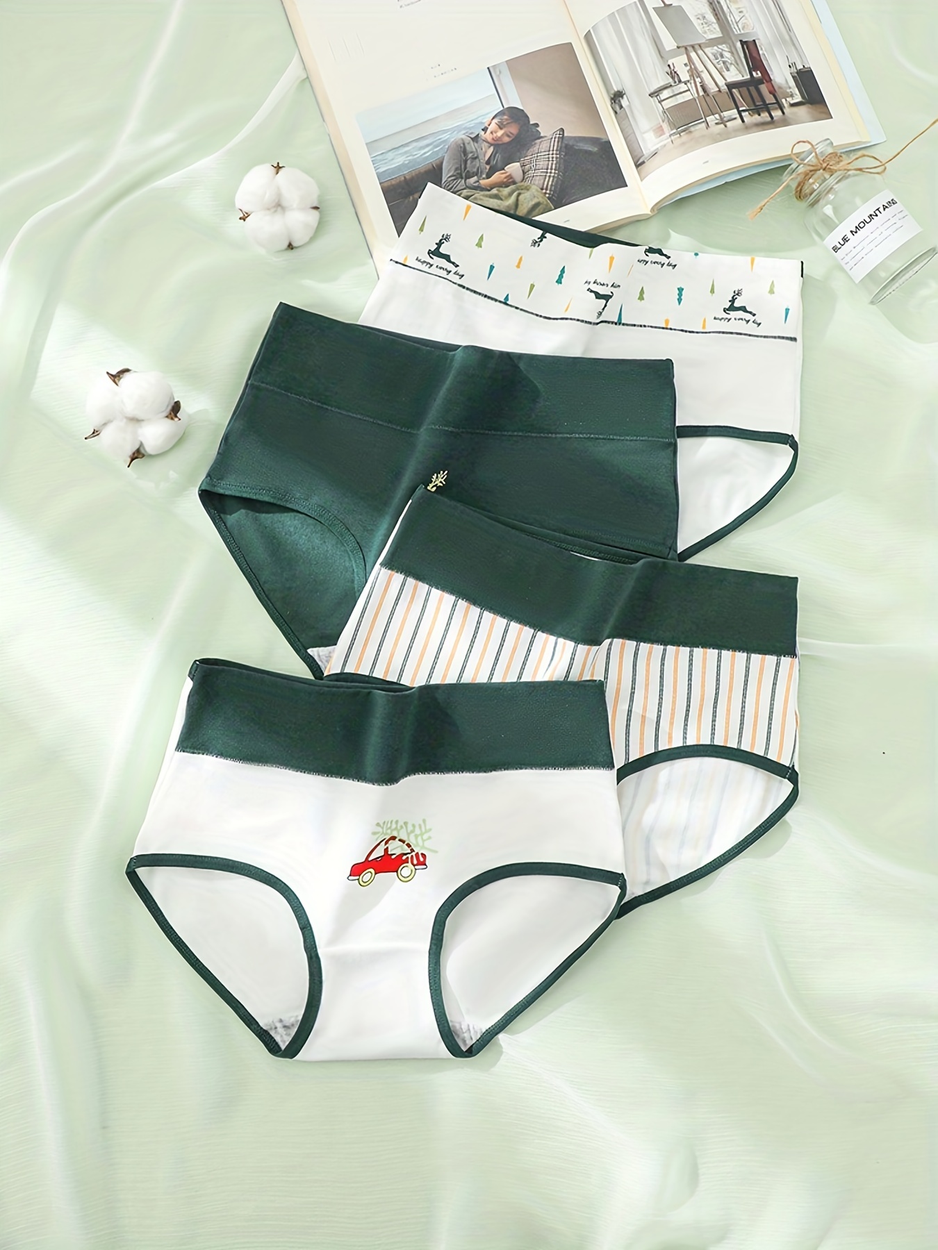 Cartoon Monkey Print Briefs Comfy Cute Stretchy Intimates - Temu