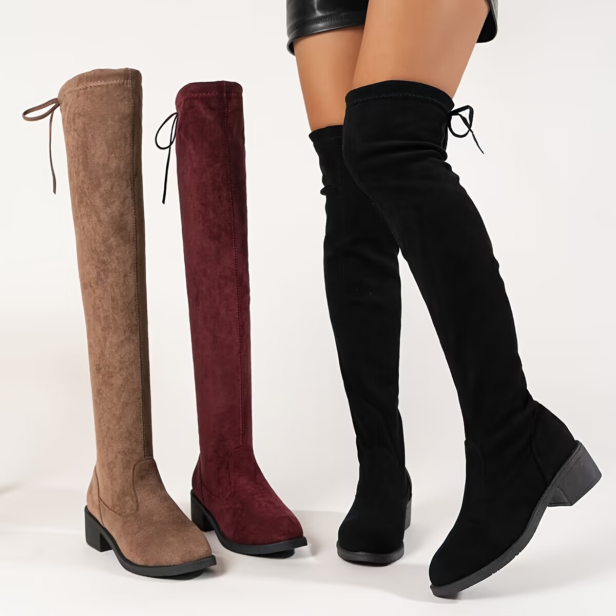 Slim Over The Knee Stretch Socks Boots Long Boots Woman Anti-slip
