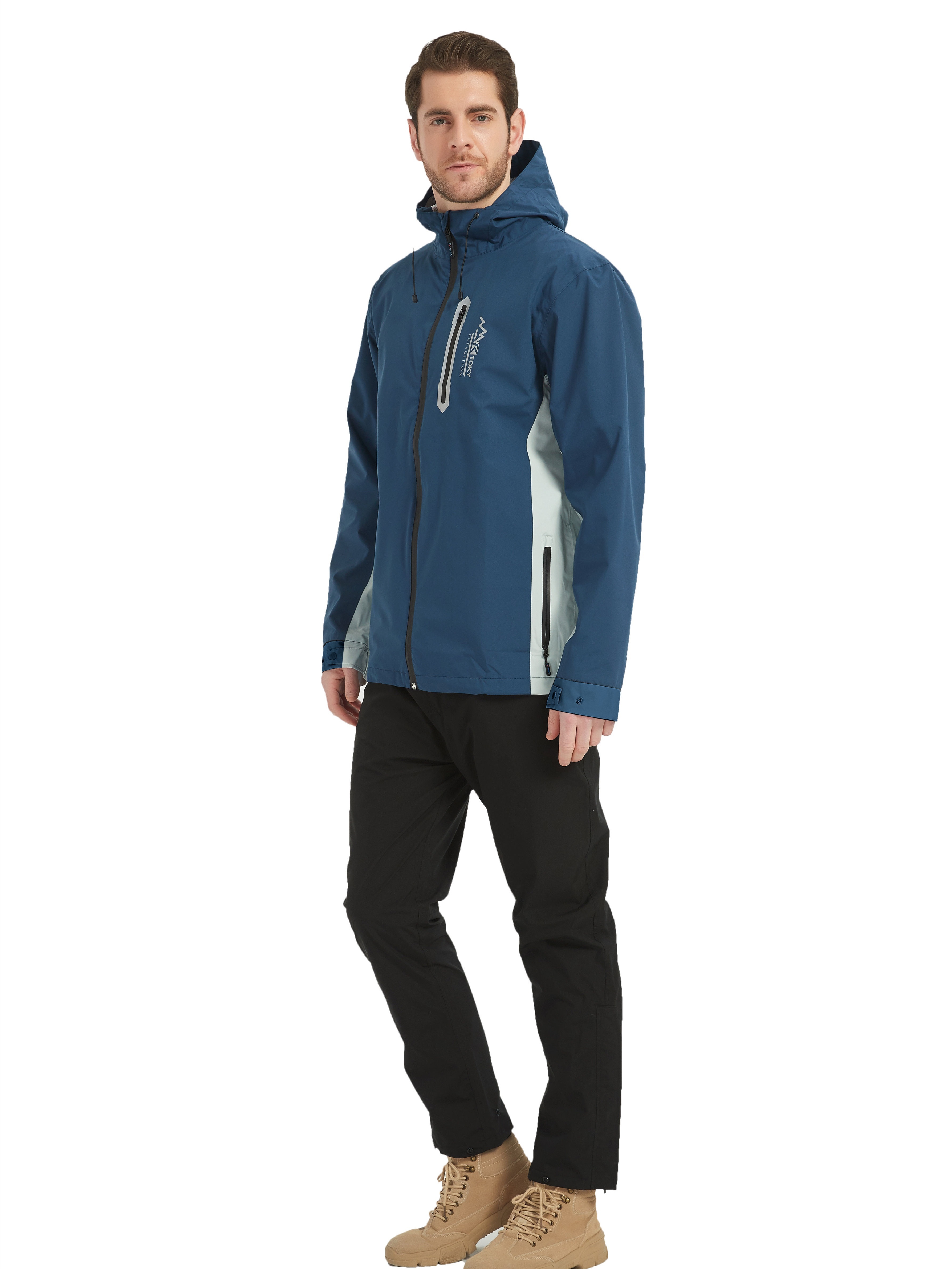 Waterproof Rain Jacket Sets Men's Outdoor Rain Wear - Temu