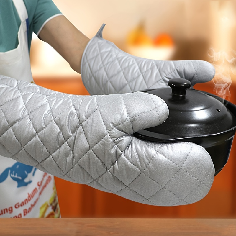Kids Oven Mitts Heat Resistant: 2pcs Polyester Anti Scald Gloves