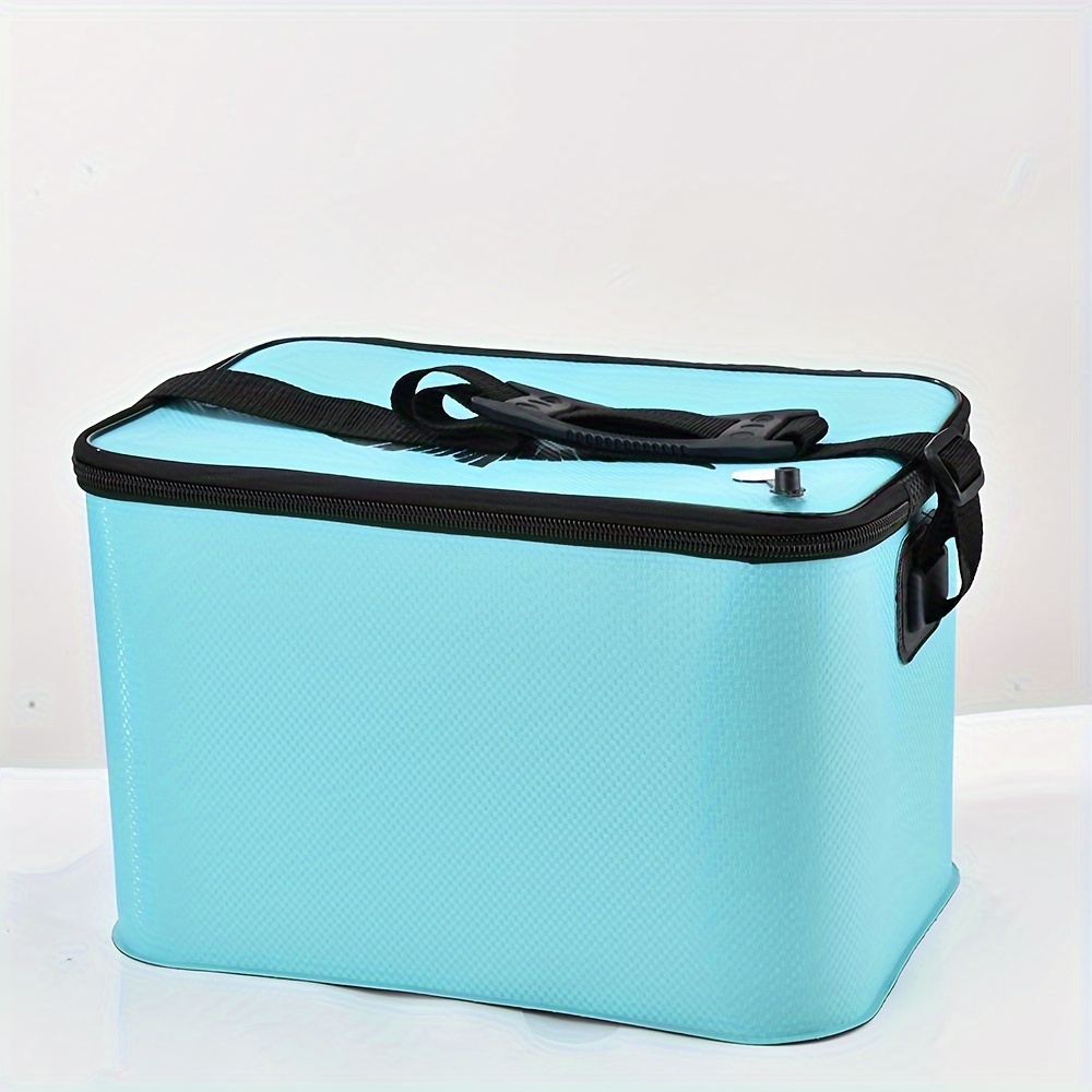 Blue Portable Eva Fishing Bag Collapsible Fishing Bucket - Temu