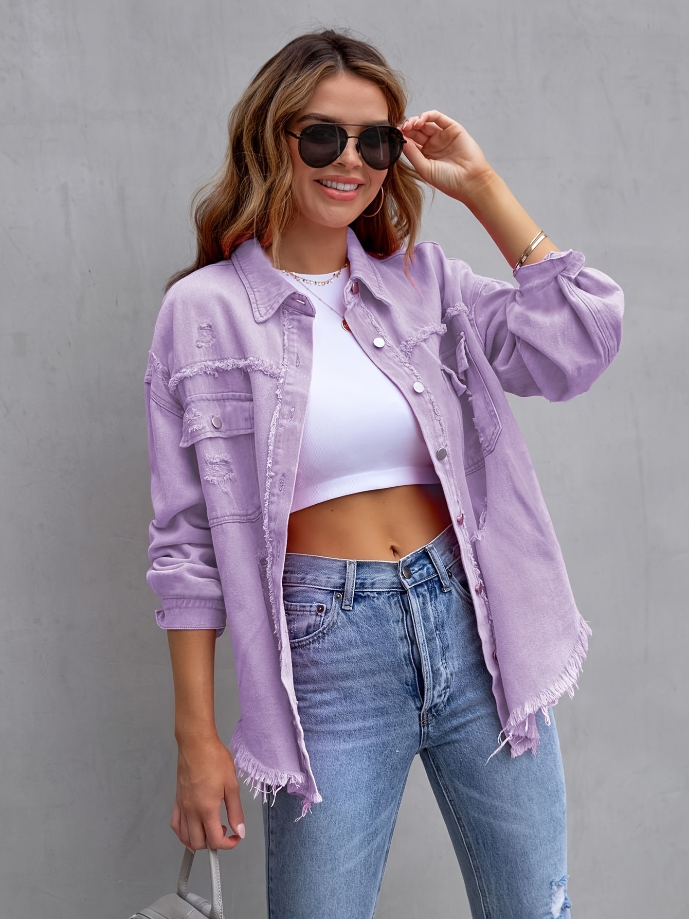 Mauve hotsell denim jacket