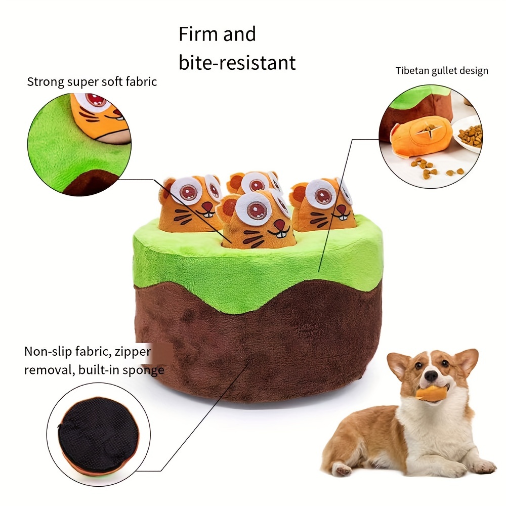 Hide And Seek Plush Toy With Sound And Puzzle Design For Dogs, Dog