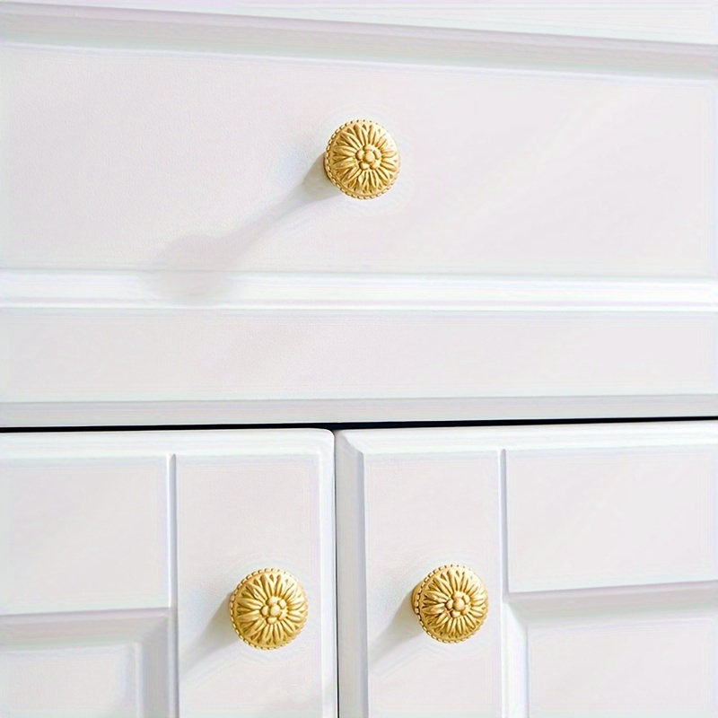 Flower Brass Knobs Kitchen Pulls Cabinet Knobs Handles Nordic Style Drawer  Knobs Pulls Wardrobe Knob Cabinet Knobs Modern Drawer Knob 