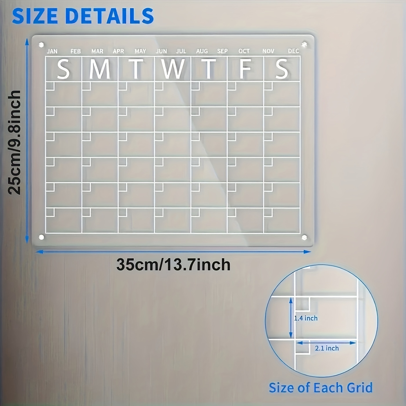 Acrylic Magnet Calendar Board Suitable For Use In - Temu