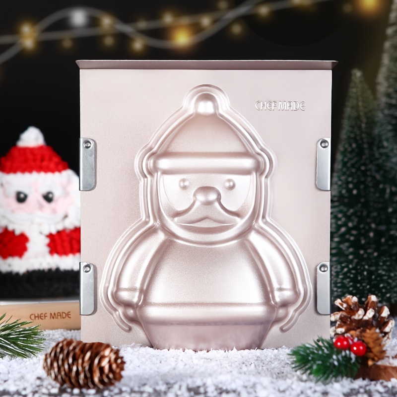  CHEFMADE Christmas Cake Pan, 7.5 Inch Non-Stick Santa Claus Cake  Bread Bakeware for Oven Baking (Champagne Gold): Home & Kitchen