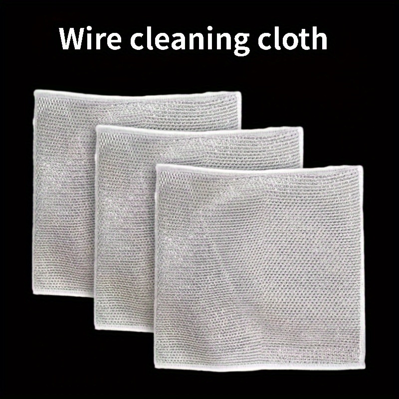 Wire Dishcloth Daily Cleaning Cloth Grid Non stick Oil - Temu