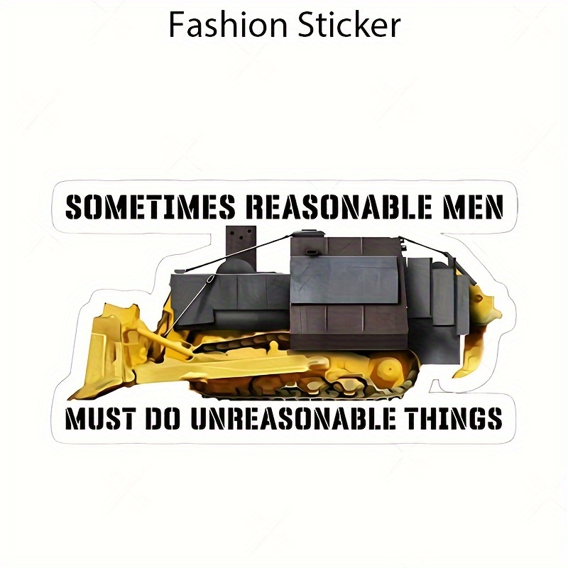 

Tread On Them Those Bulldozer Tractor Excavator Digger Car Stickers For Laptop Water Bottle Car Truck Van Suv Motorcycle Vehicle Paint Window Wall Cup