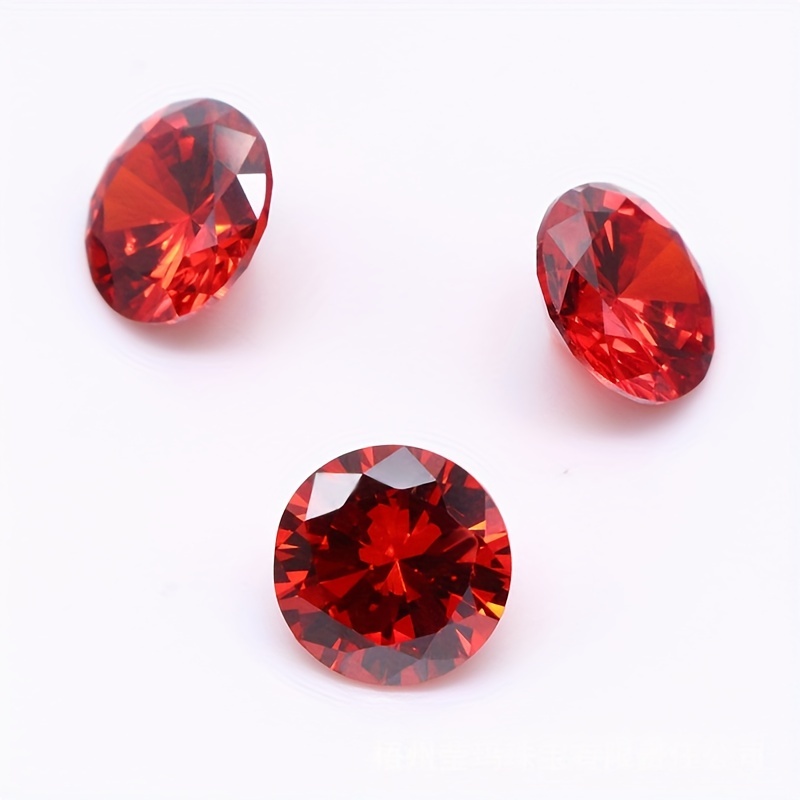 Conical Shape Ruby Red Garnet Zircon Artificial Diamonds - Temu