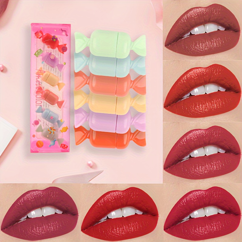 3pcs Lollipop Lip Gloss Set Lustrous And Matte Lip Glaze - Temu Canada