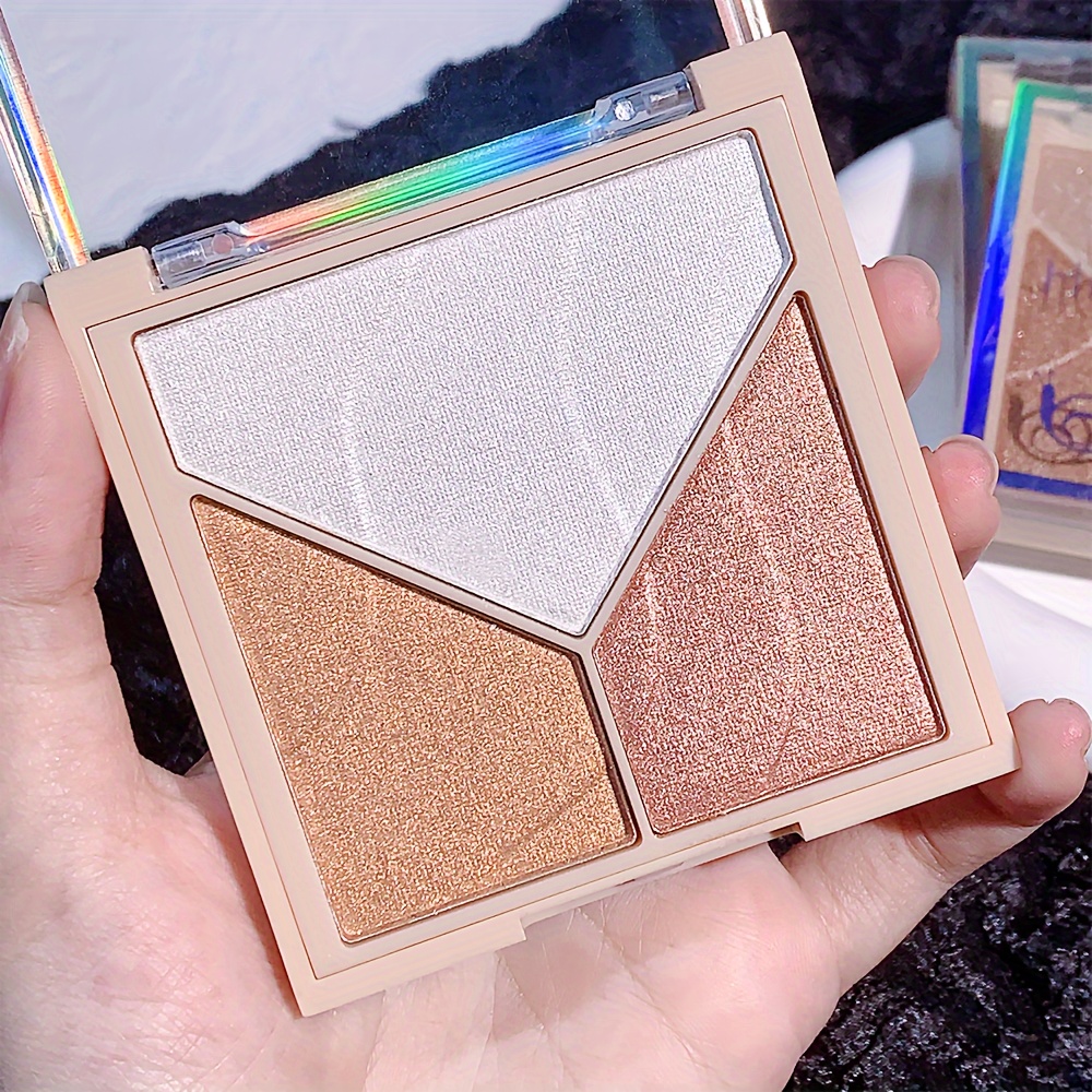 Glitter Highlighter Palette Illuminate Your Skin With Pearly - Temu
