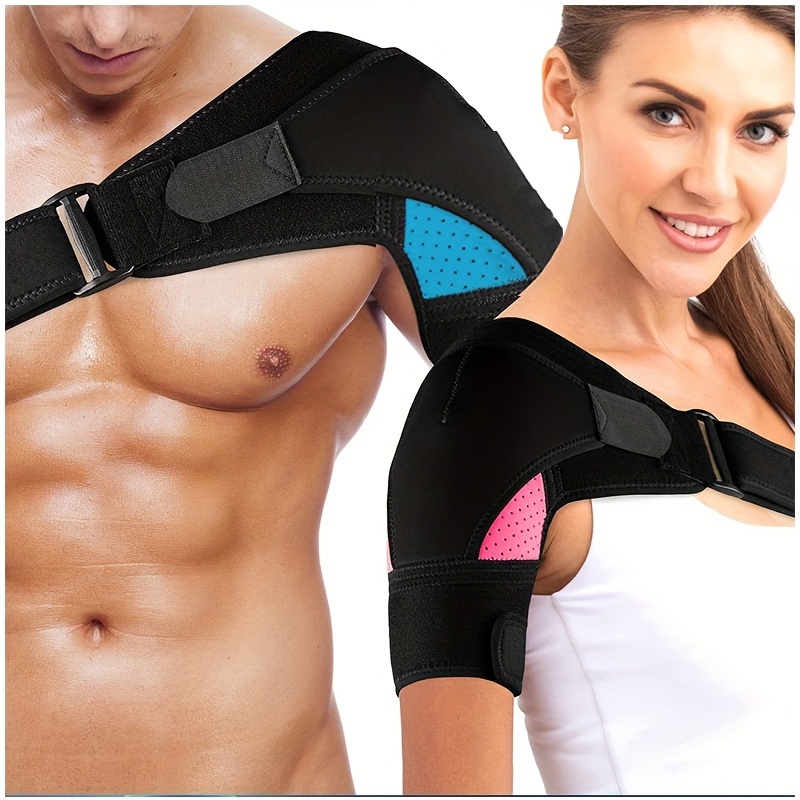 1pc Compression Sports Shoulder Protector For Both Men And Women,  Adjustable Shoulder Support Strap, Dislocation Shoulder Protector (suitable  For Up T