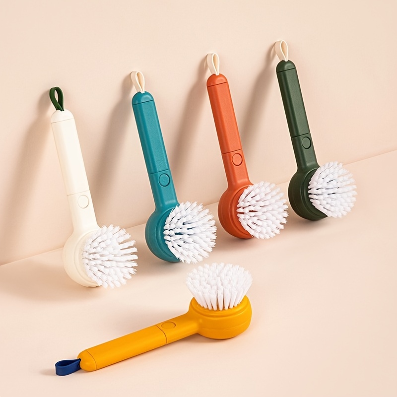 Scrubbing Hand Brush Set x 4, Vegetable Brush, Curved Tray
