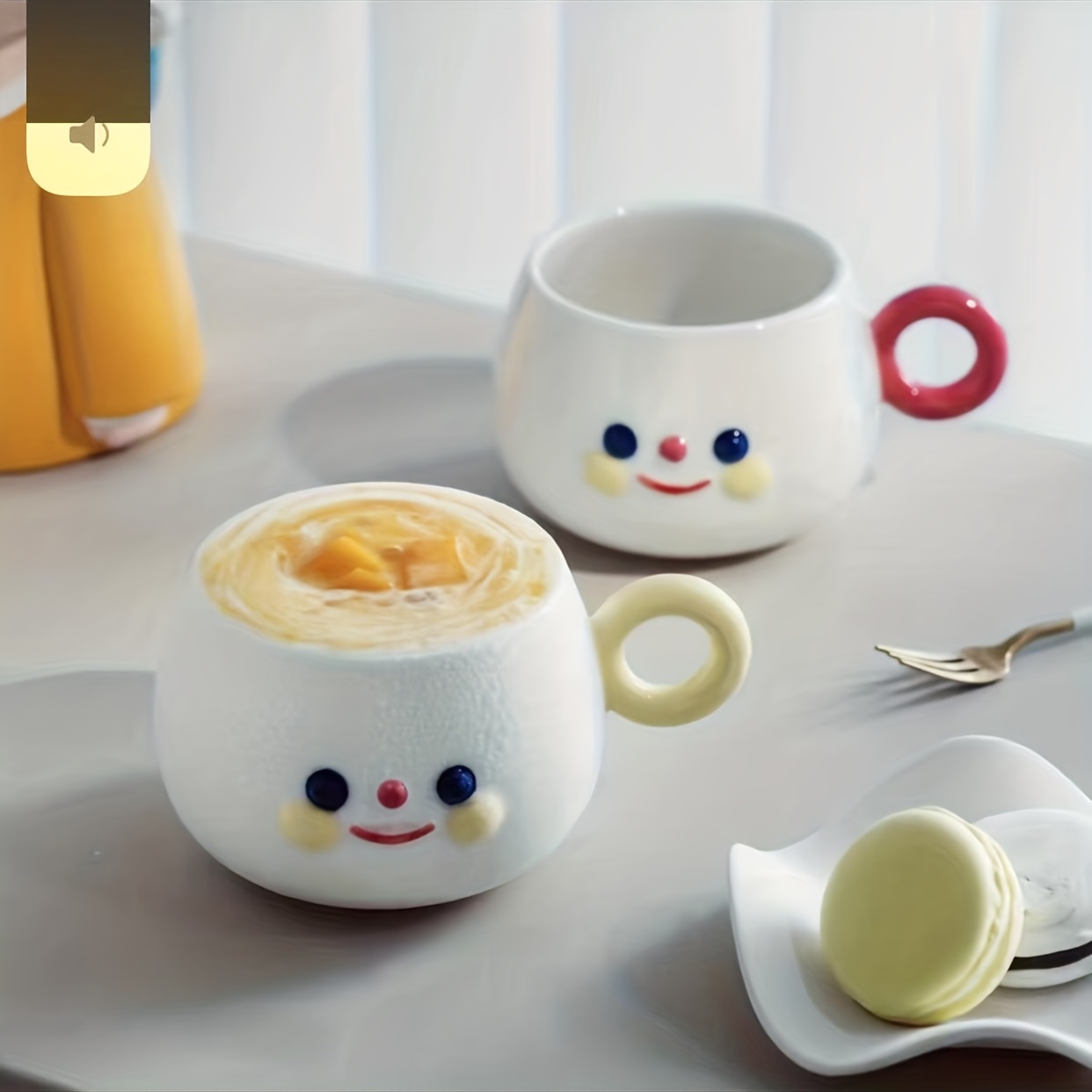 Cute Coffee Cup With Kawaii Bow Handle Ceramic Tea Mug With - Temu