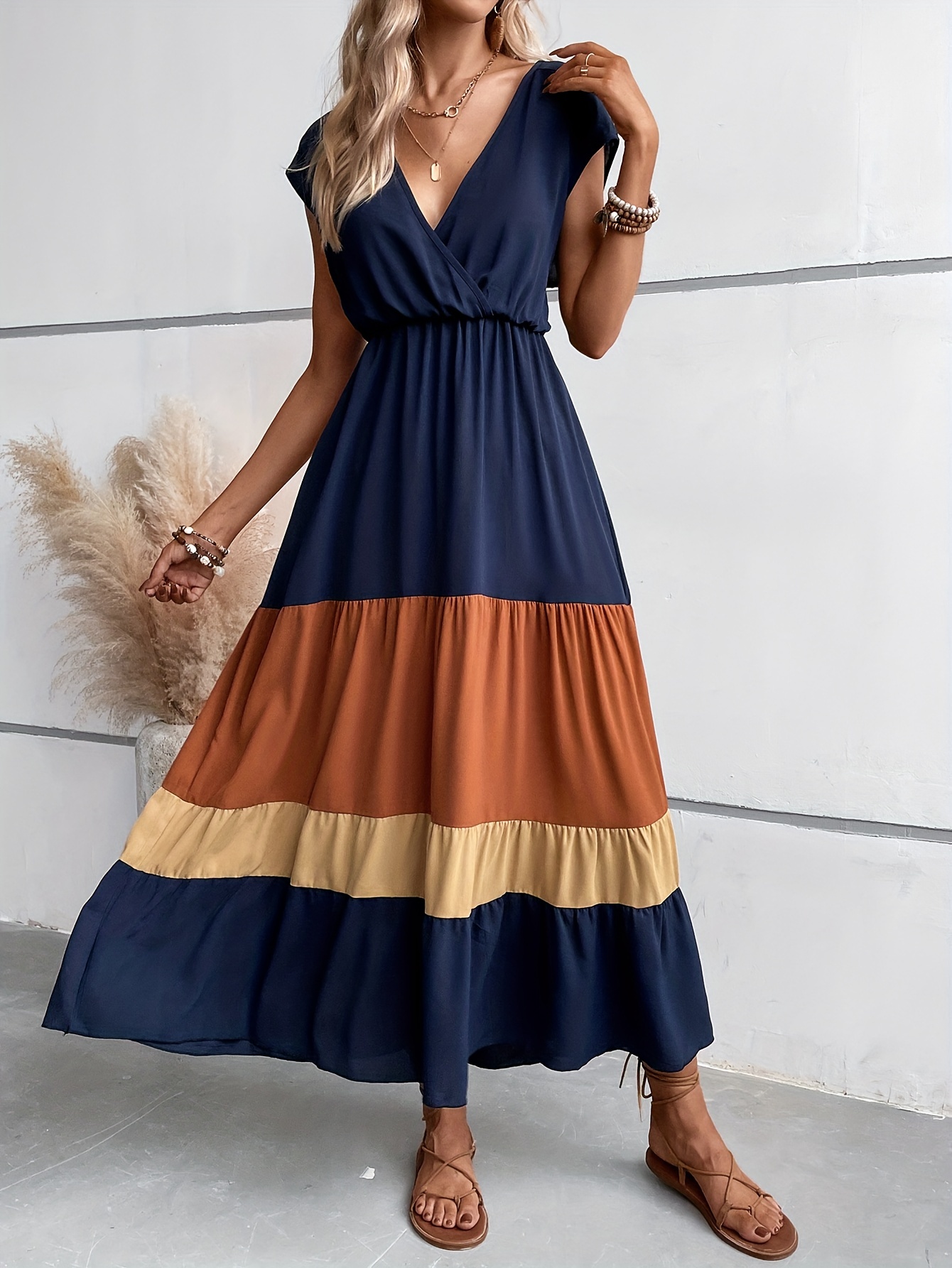 Coast rockafella colour block cheap pleated dress