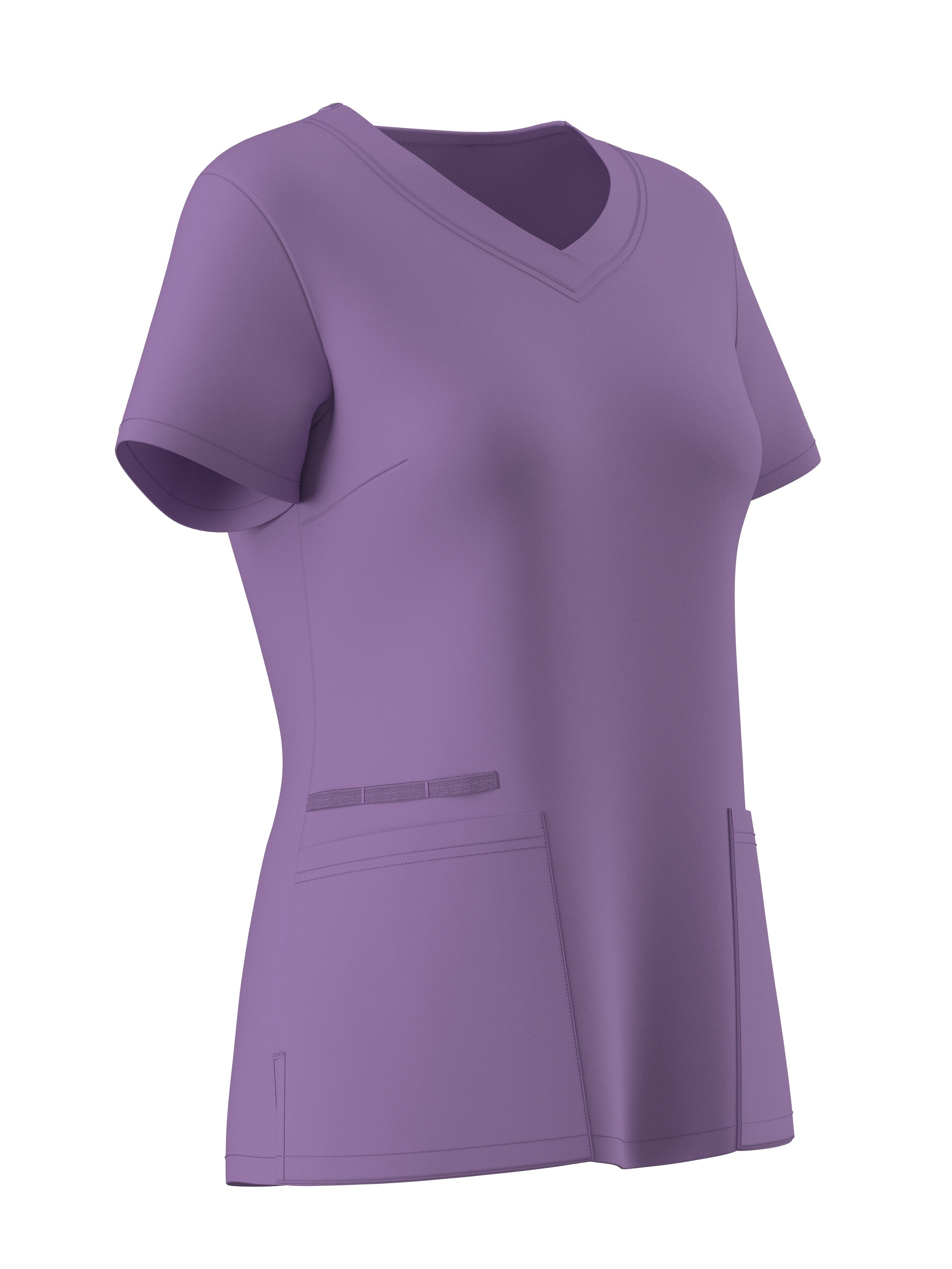 Solid Two piece Set Elegant Short Sleeve V Neck Scrub Top - Temu