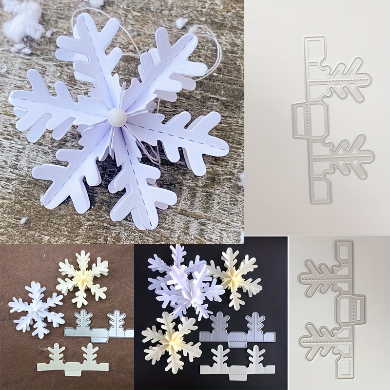 Snowflake Metal Cutting Dies For Card Making Diy - Temu