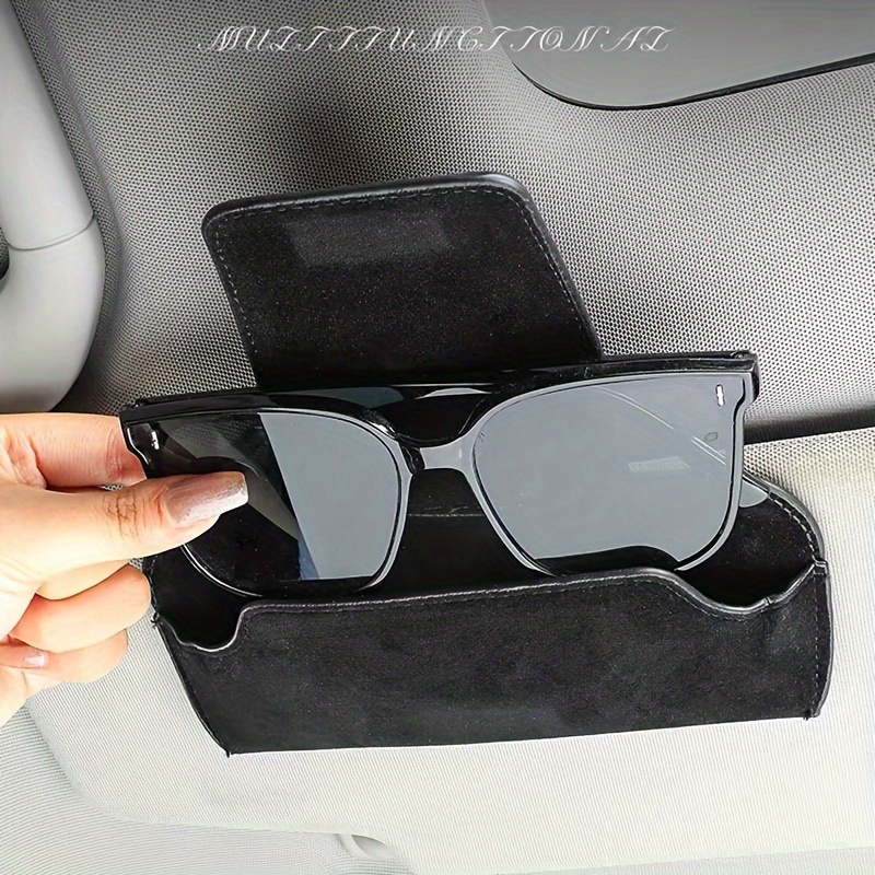 Car Glasses Holder Eyeglasses Clip Case Universal Sun Visor - Temu