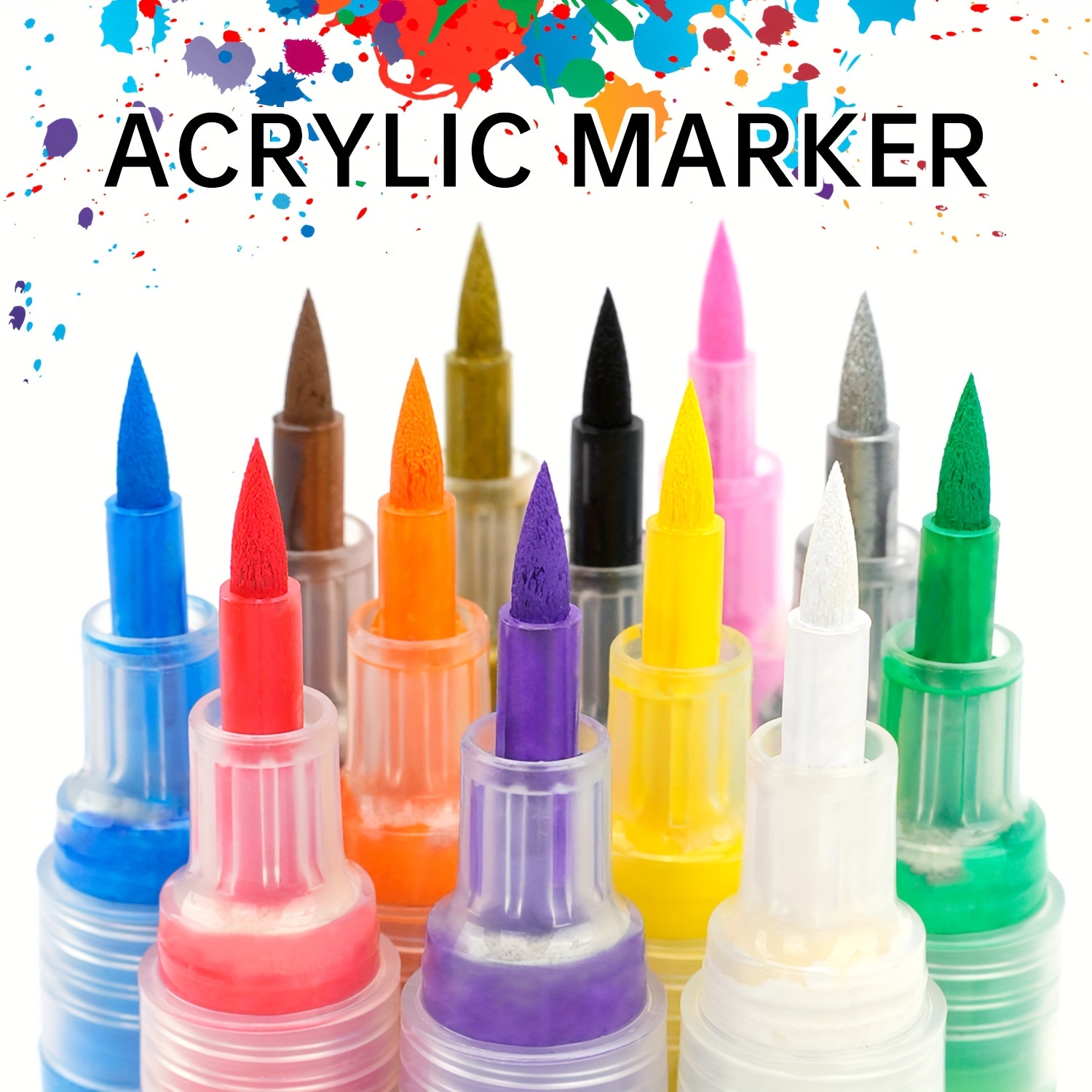 Black Acrylic Paint Pens large Capacity waterproof Color - Temu