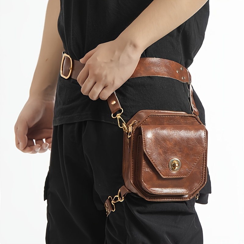 Vintage leather cheap bum bag