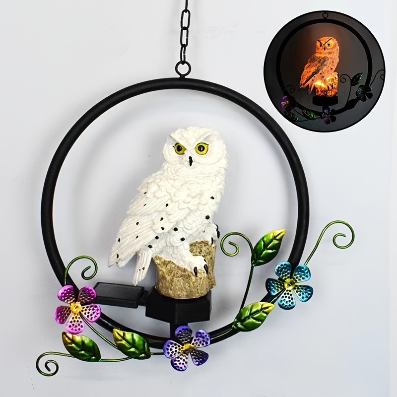 hanging owl solar light