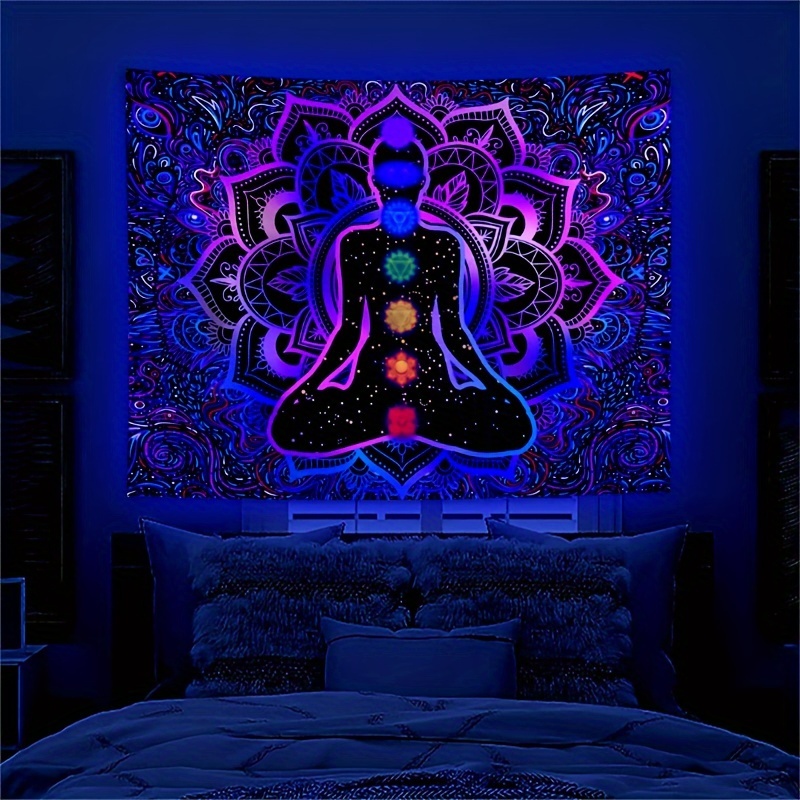 Seven Steps Awakening Chakra Kundalini Wall Tapestry Decor_voghion.com