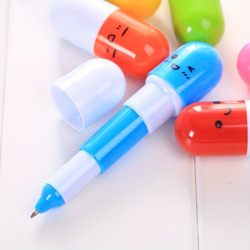 6pcs/set Creative Funny Pill Shaped Highlighter Pens, Cute