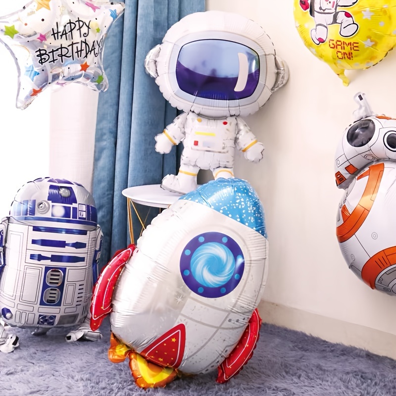 1pc 4D fusée hélium ballon espace extra-atmosphérique ballons, enfants  jouets bébé douche fête d'anniversaire décorations fournisseurs - Temu  Belgium