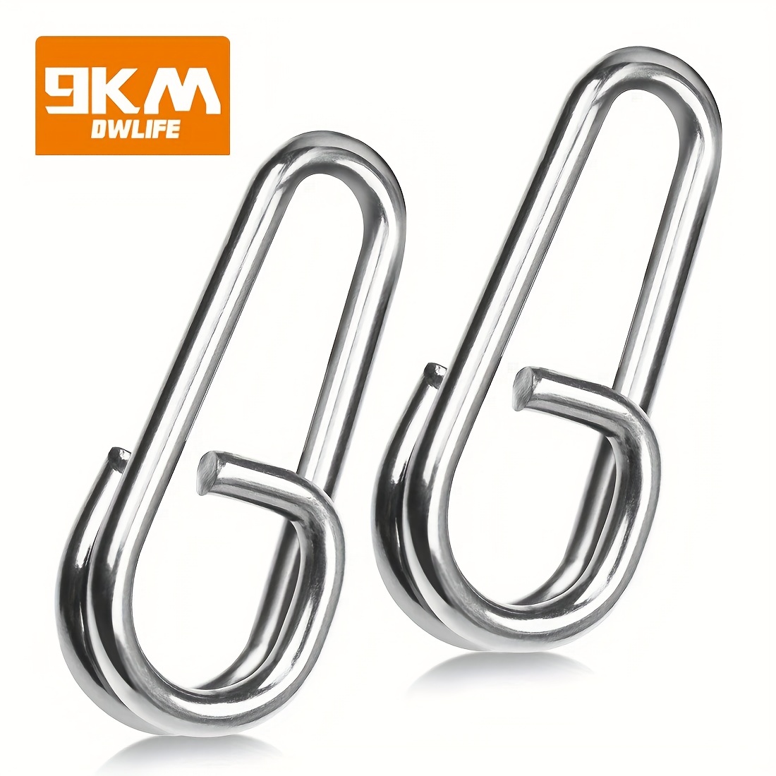 Silver D-Ring Swivel Snap Hook - Mult Sizes