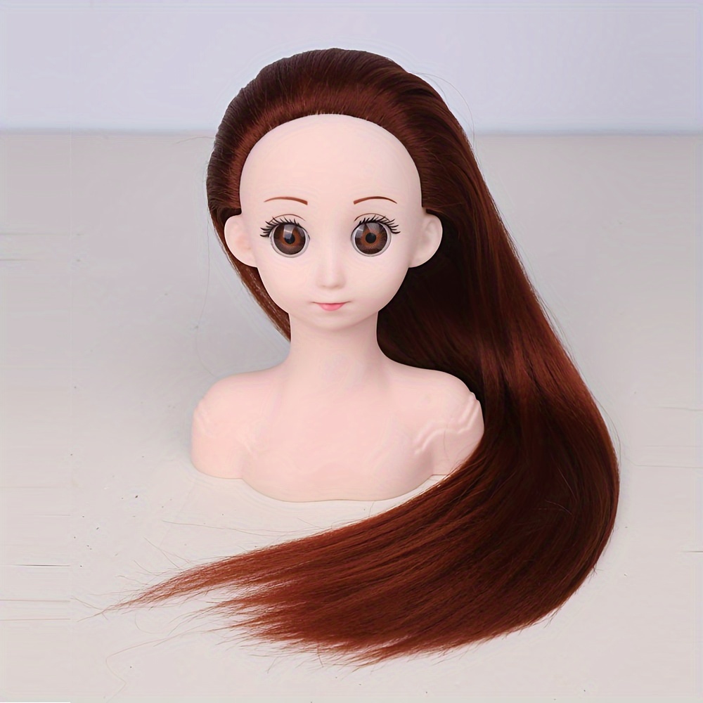 Mannequin Head 100% Human Hair Manikin Head Styling Hairdresser Training  Head Cosmetology Doll Head for Hairstyling and Braid 