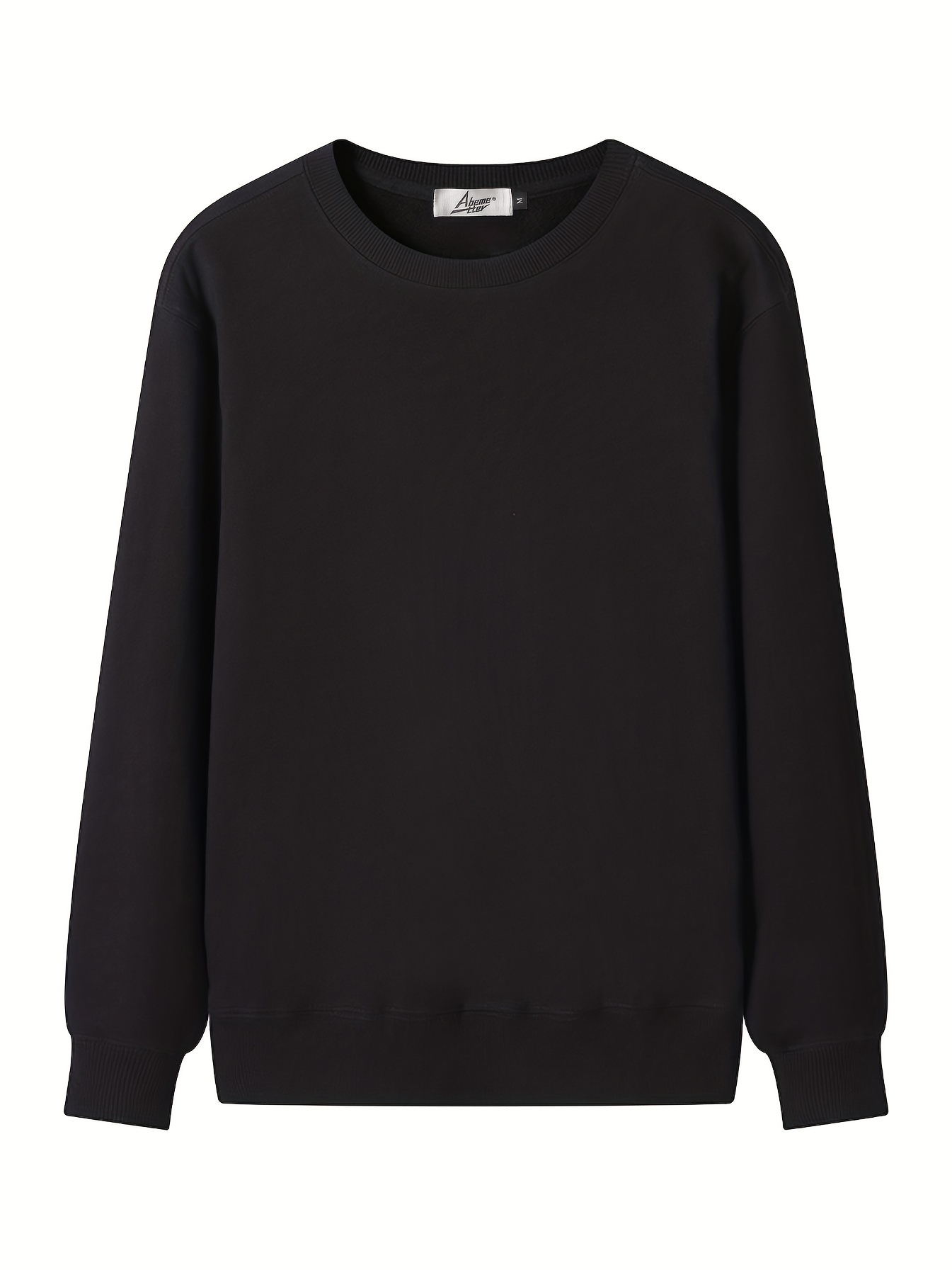 Men\'s Retro Style Solid Cotton Blend Sweatshirt Casual Lapel - Temu
