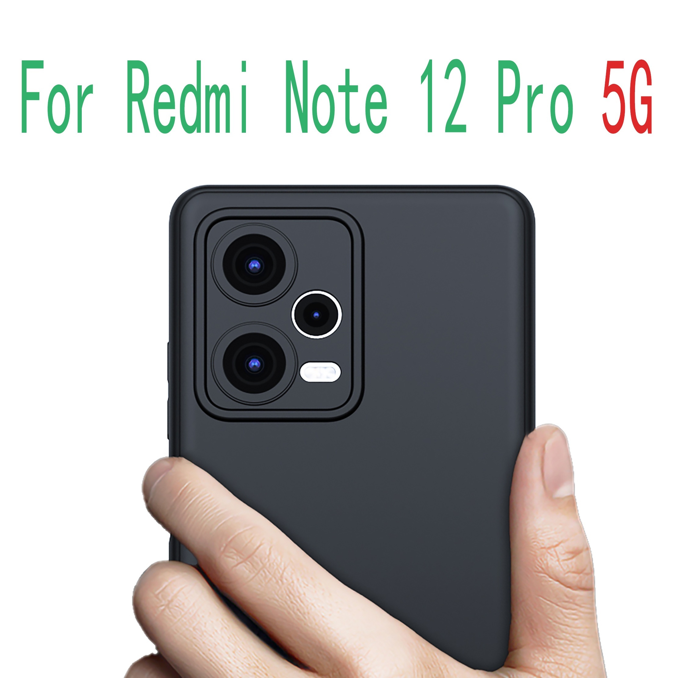 Funda de silicona suave para Xiaomi Redmi Note 12 5G, carcasa a
