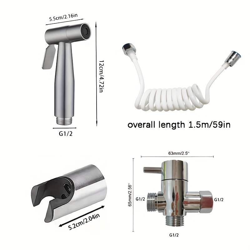 Toilet Bidet Faucet Sprayer Handheld Stainless Steel Toilet Temu New