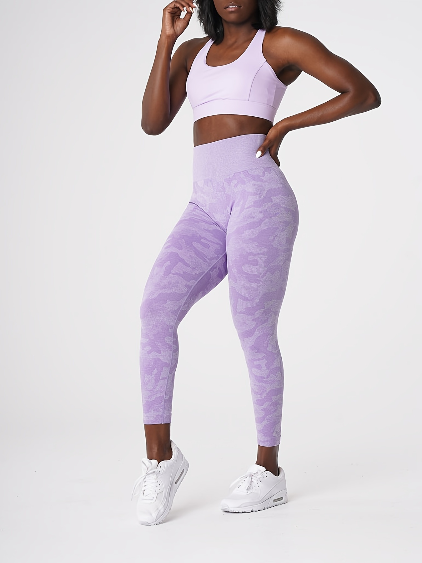 Lilac Camo Gymshark Leggings