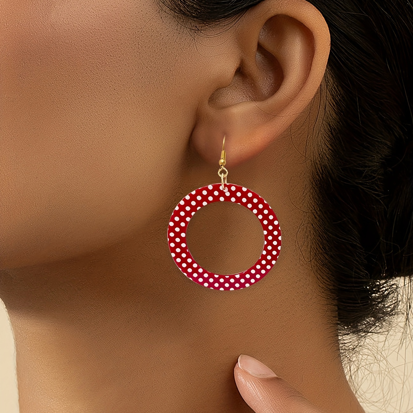 Red polka sale dot earrings