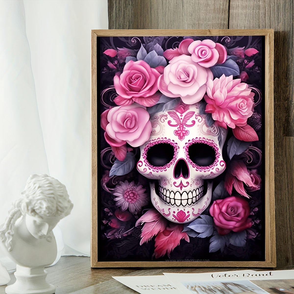  Diamond Art Painting Kit for Adults - Skull Flower