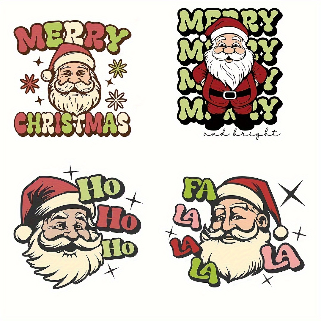 Santa Claus Ho Ho Ho Diy Iron On Transfers Stickers For T - Temu
