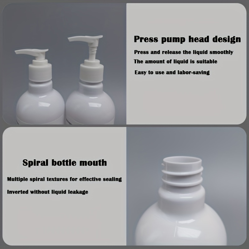 2pcs 16oz Sub Bottles Lotion Bottle Pump Refillable Empty Shampoo Dispenser
