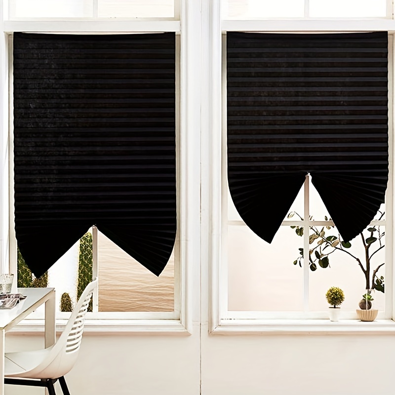 1pc Pleated Fabric Shades No Tools Temporary Window Blinds