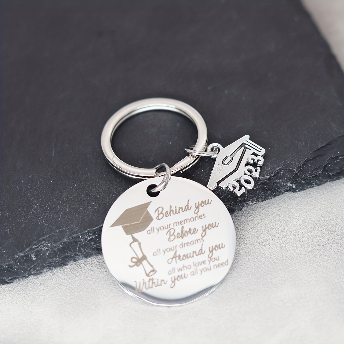 Temu Class of 2023 Graduation Keychain - Senior 2023 Graduation Gifts for Her/Him, Inspirational Gifts for College Graduation/High School Graduation