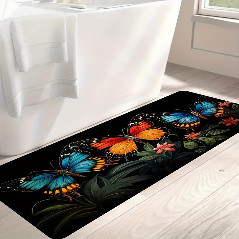 1pc Mariposa/impresión Piedra Alfombra Cocina Moderna - Temu