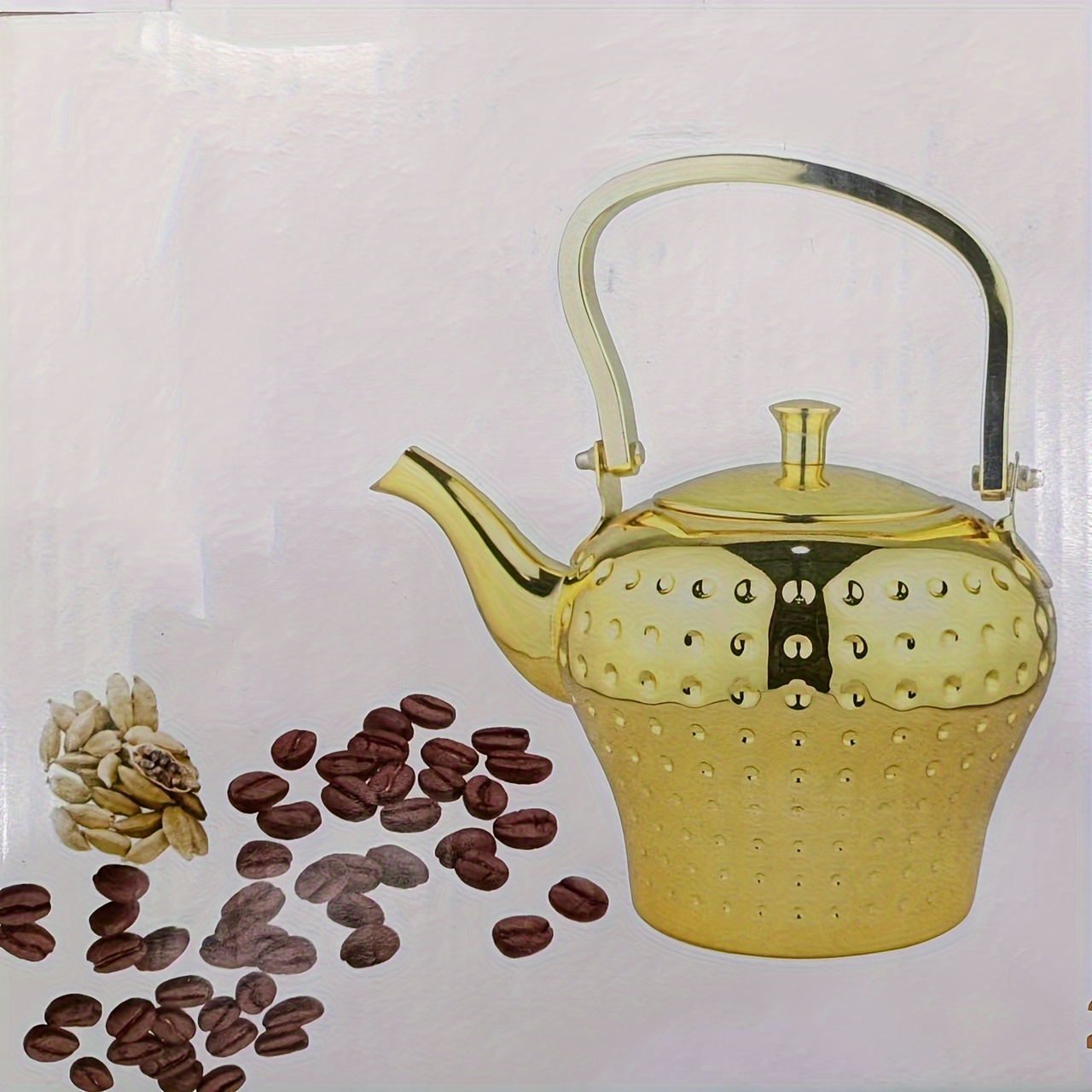 1L Stainless Steel Tea Pot Water Kettle Tea Kettle with Strainer for Home  Restaurant (Golden)