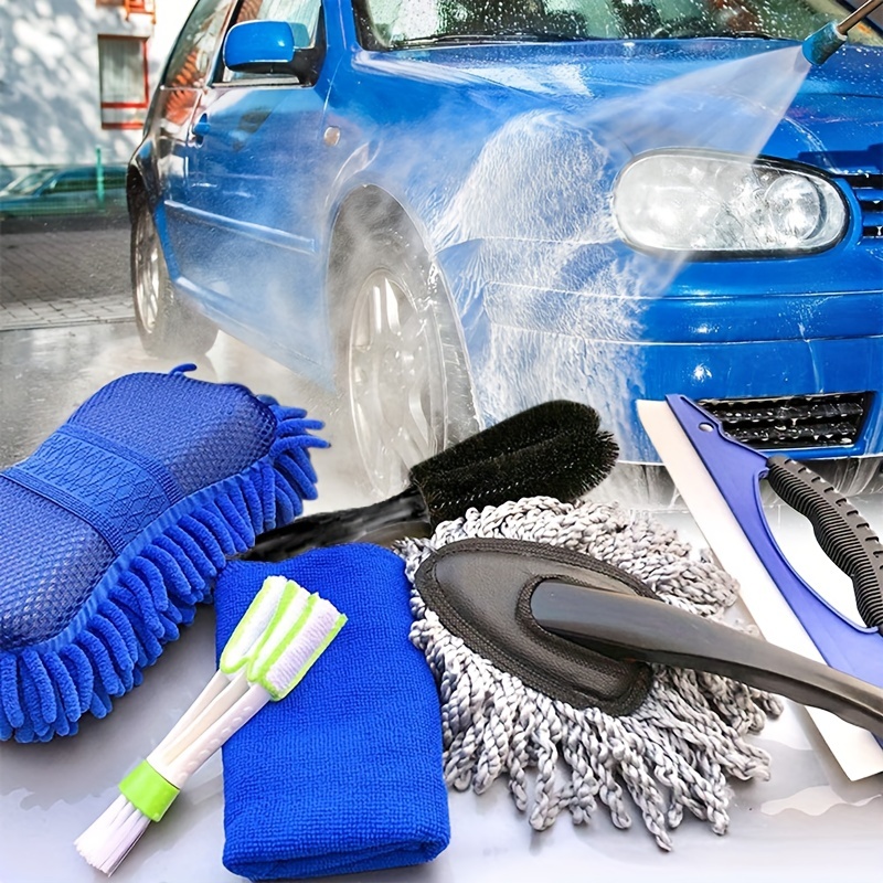 7-teiliges Auto-Reinigungsset Autowasch-Set Mikrofasertücher